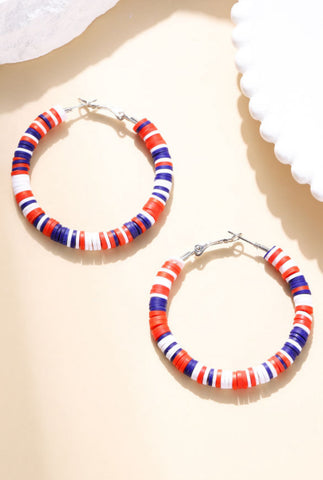 Patriotic Beaded Earrings