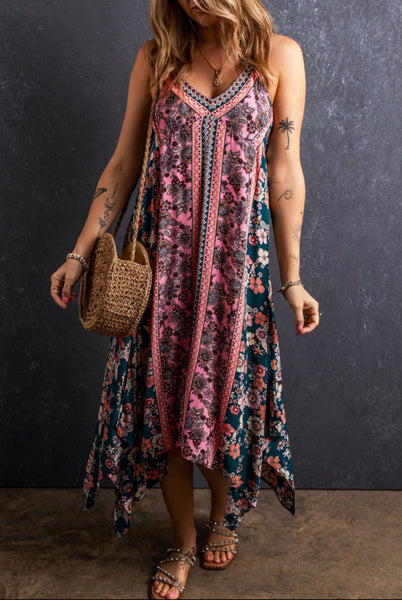 Long Bohemian Floral Sundress