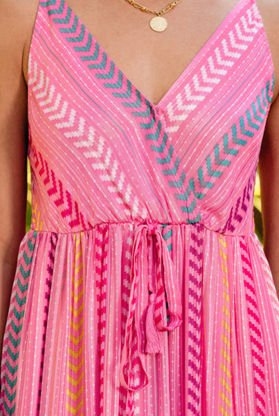 Pink Western Tassel Maxi