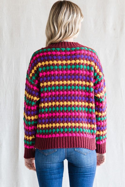 Red Bean Knit Sweater