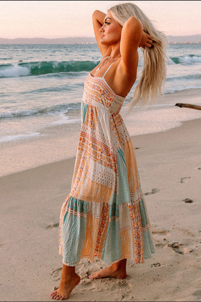 Boho Patchwork Sun Dress