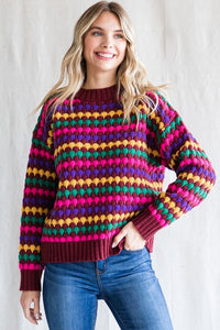 Red Bean Knit Sweater