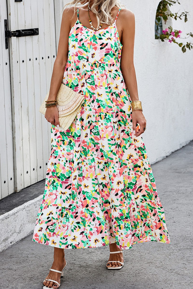 Colorful Floral Maxi with Pockets