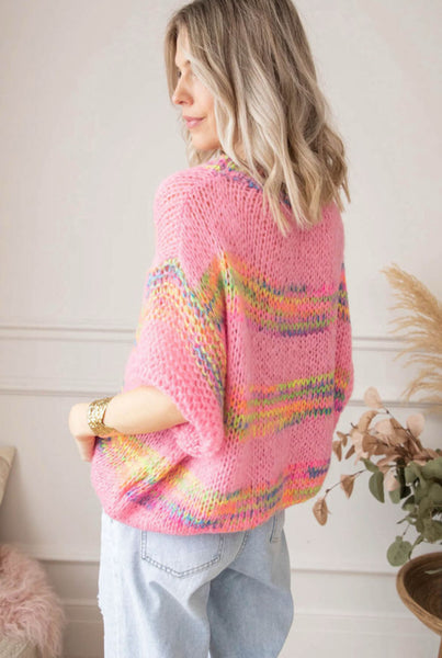 Rainbow Rose 3/4 Sweater