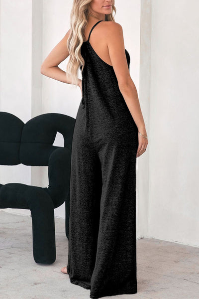 Spaghetti Strap Black Jumpsuit