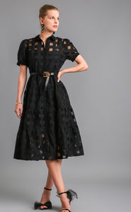 Black Windowpane Dress