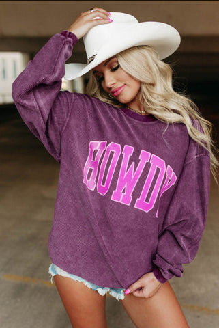 Howdy Ribbed Sweatshirt