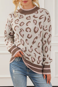 Pink & Brown Leopard Sweater