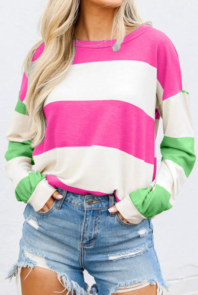 Rosie Green Striped Top