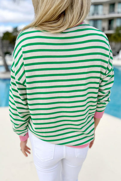 Emerald Rose Striped Top