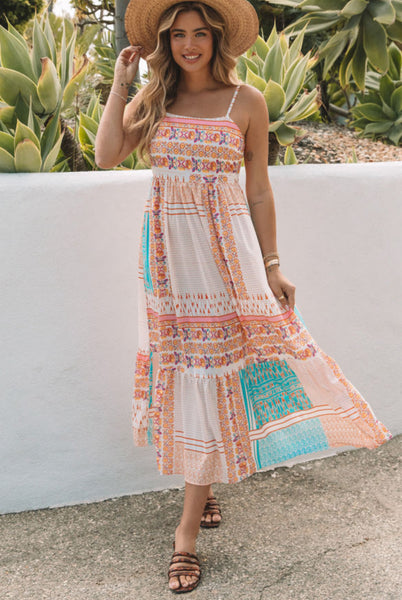 Boho Patchwork Sun Dress