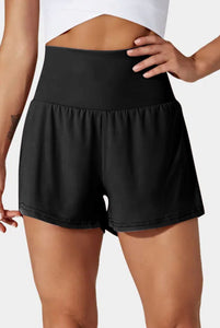 Black Pocketed Athletic Shorts