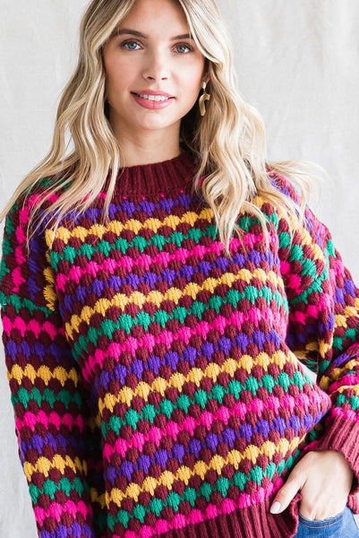 Red Bean Knit Sweater