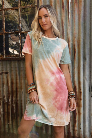 Tie Dye Oversized Tee Dress