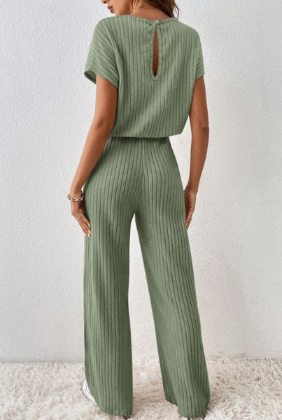 Sage Ribbed Jumpsuit