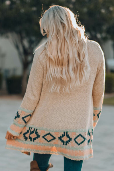 Apricot Aztec Cardigan