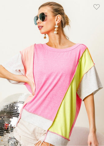 Neon Asymmetrical Pullover