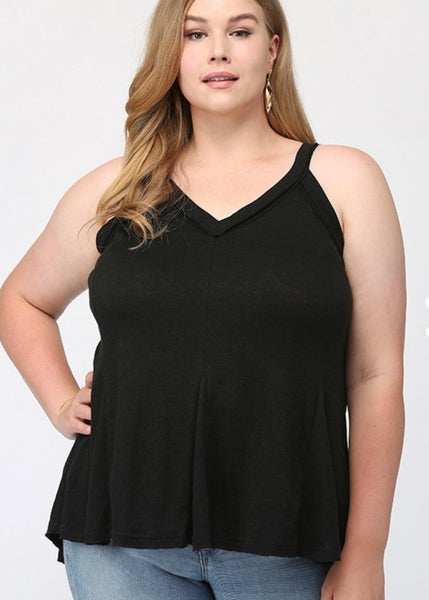 Black Trapeze Tank Top