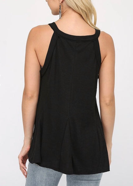 Black Trapeze Tank Top