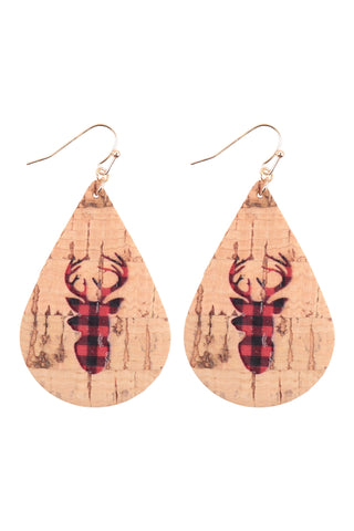 Teardrop Antler Earrings