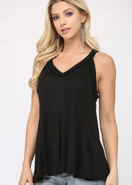 Black Trapeze Tank Top